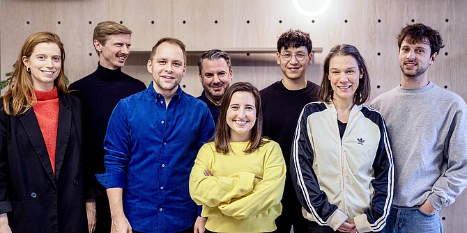 Team von Recovery Cat: Von links nach rechts: Alissa Maresa Rohrbach, Jakob Kaminski, Toni Muffel, Dennis Stratmann, Elisabeth Kress, Hanhoan Truong, Katrin Friedmann, Felix Machleid